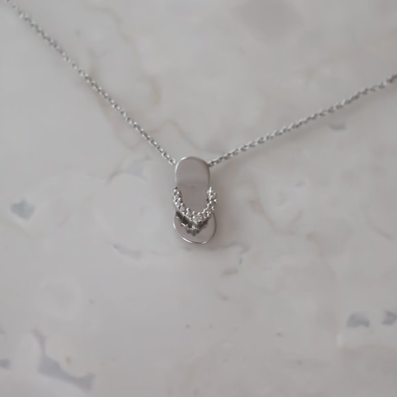 Silver Flip Flop Pendant - Picture 3 of 4